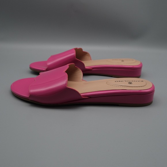 Bandalino Women's Pink Kayla Sandals Leather Scalloped Slide ‎ Size 8M - Picture 10 of 12